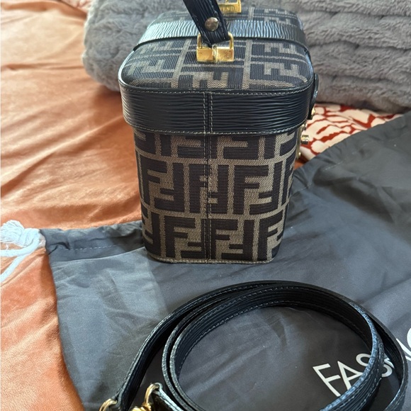 💯 Fendi Zucca 2 Way Vanity Bag - Picture 8 of 13